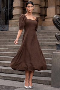 Vestido Bali Midi - Marrom