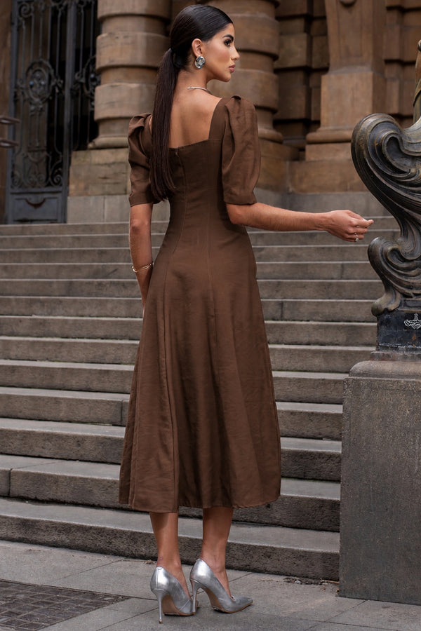 Vestido Bali Midi - Marrom