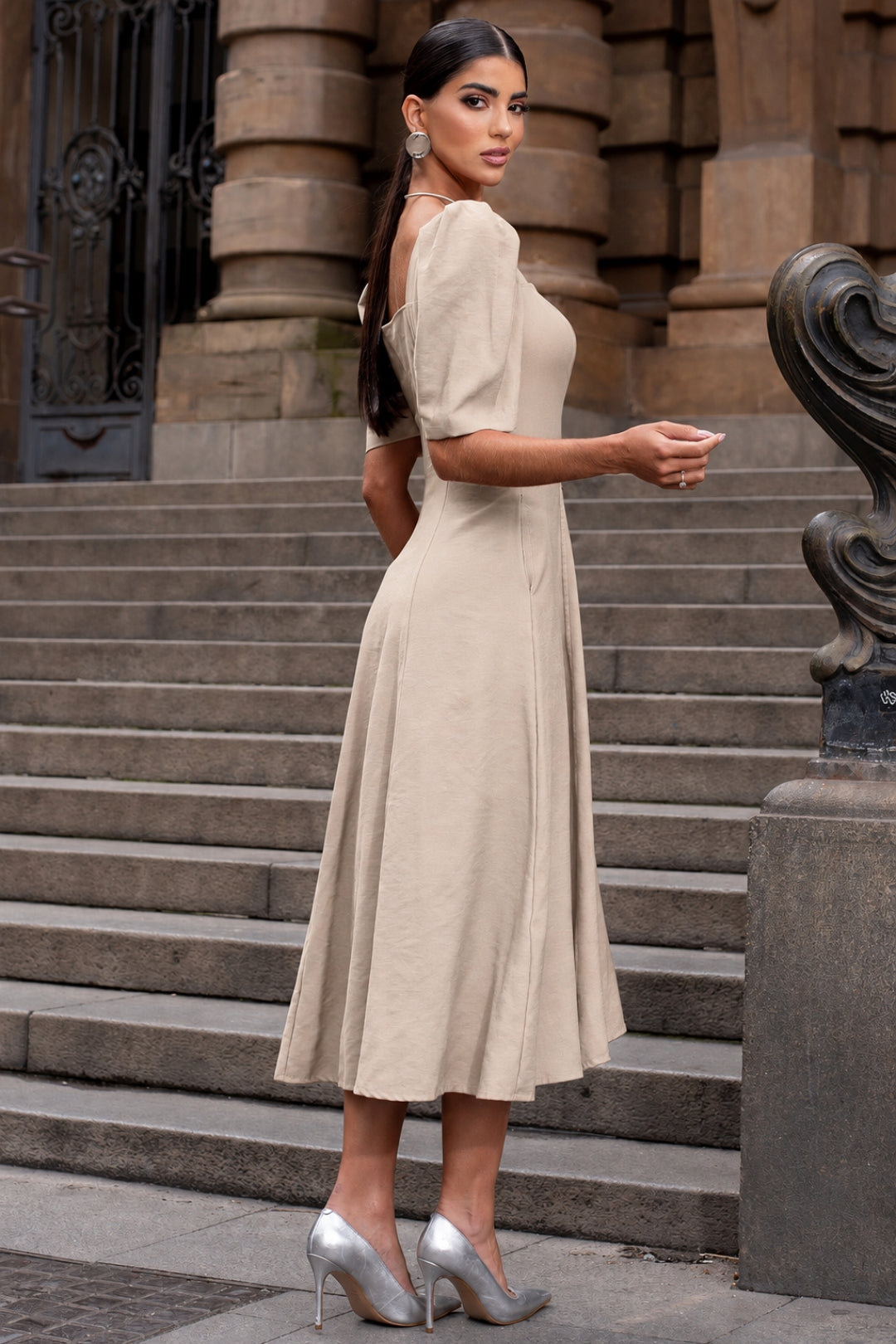 Vestido Bali Midi - Bege
