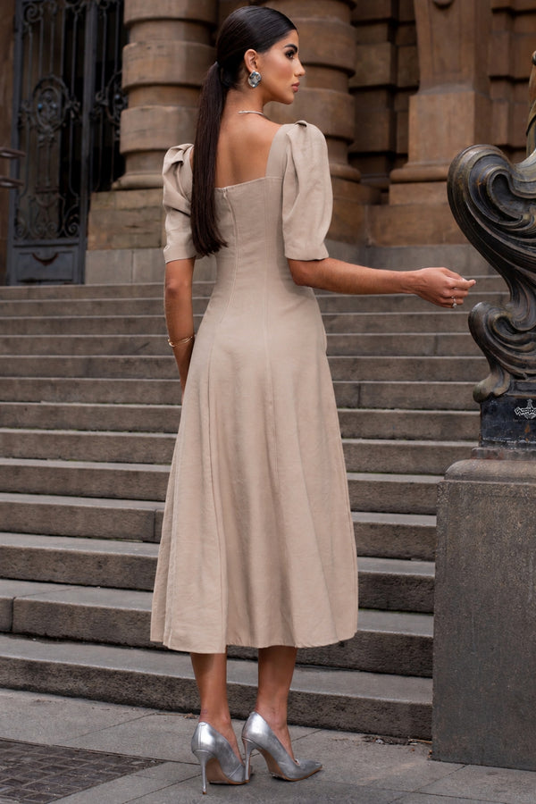 Vestido Bali Midi - Bege