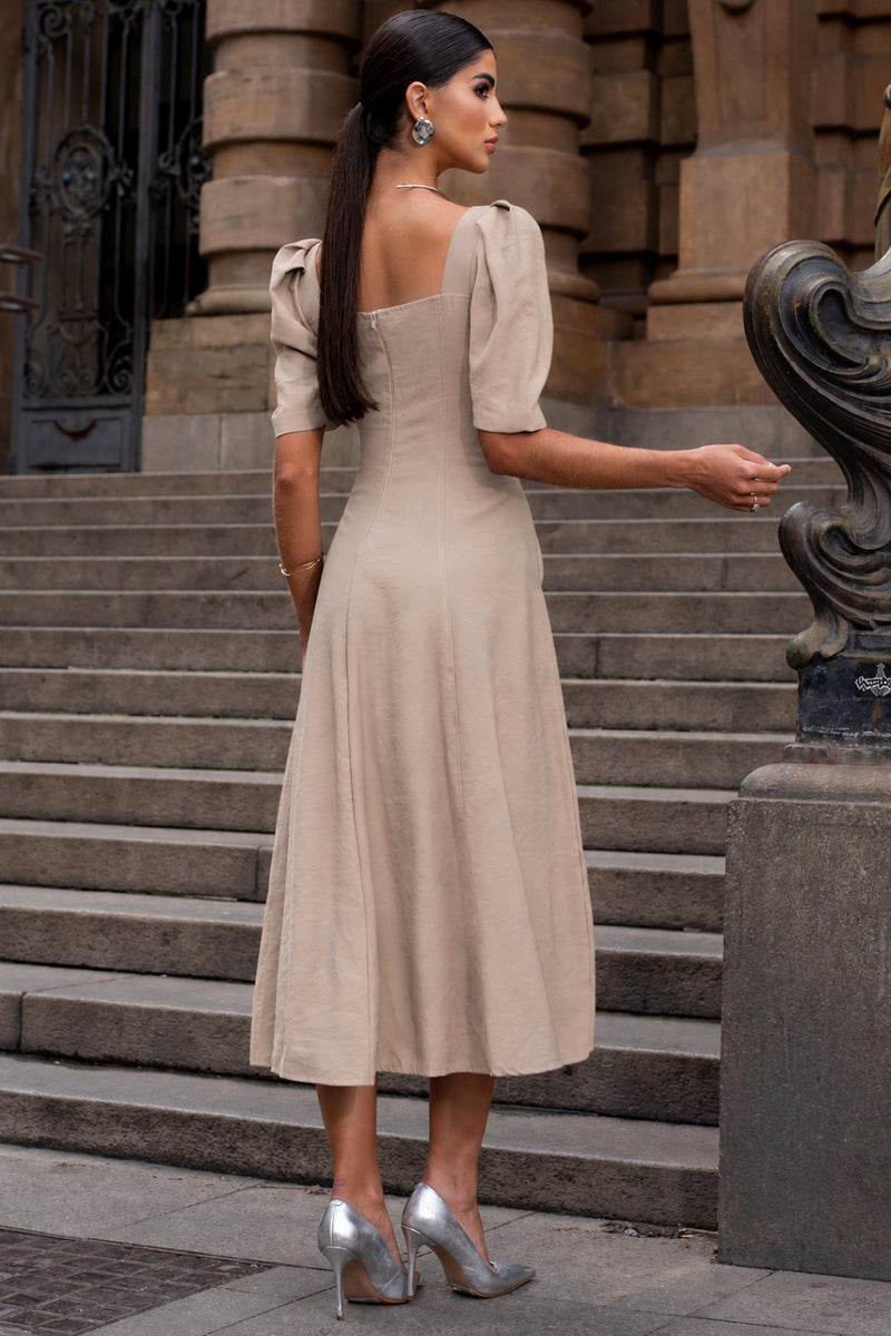 Vestido Bali Midi - Bege