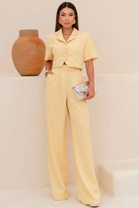 Conjunto Shirley Blusa e Calça - Amarelo