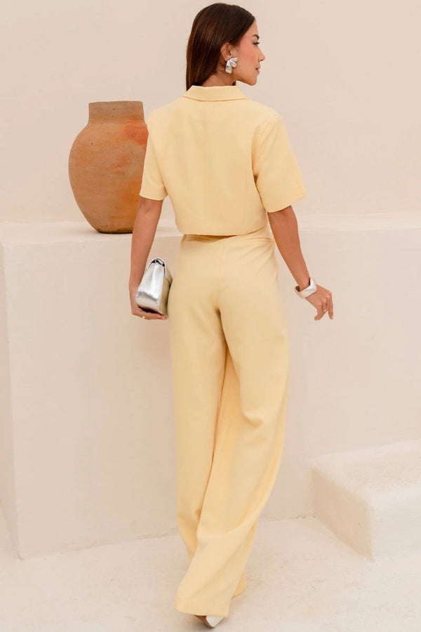 Conjunto Shirley Blusa e Calça - Amarelo