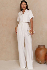 Conjunto Shirley Blusa e Calça - Off White