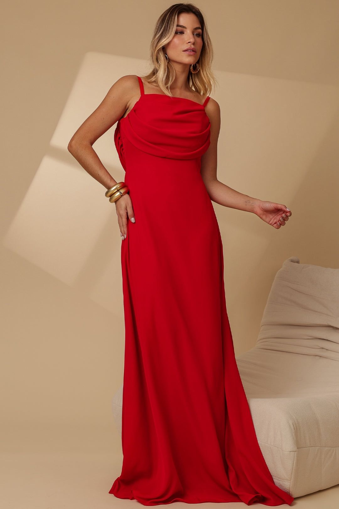 Vestido Marisol Longo - Vermelho