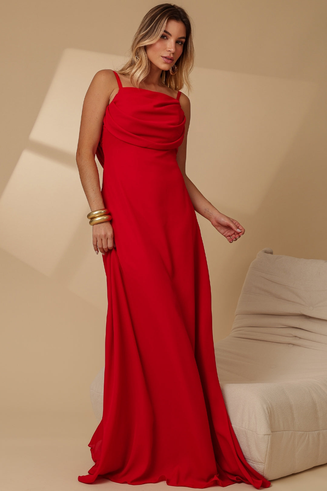 Vestido Marisol Longo - Vermelho