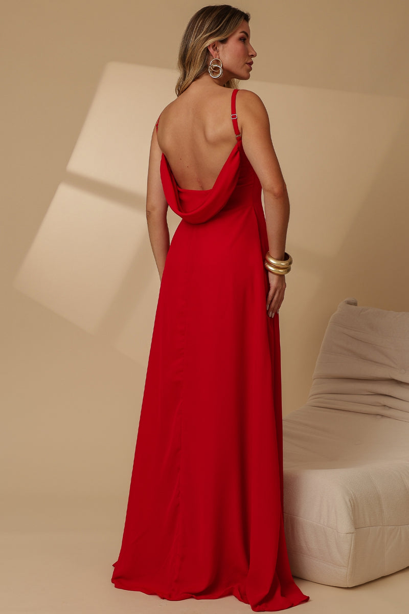 Vestido Marisol Longo - Vermelho