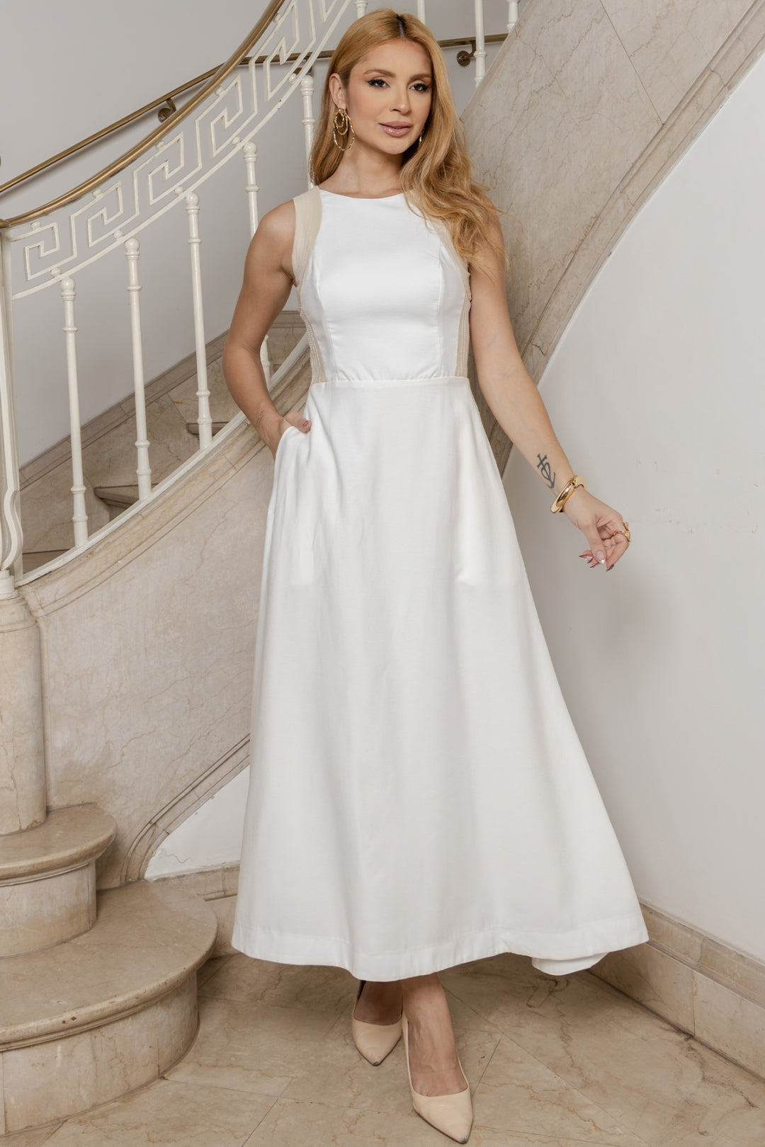 Vestido Gabriela Midi - Off White