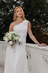 Vestido Romana Drapeado - Off White