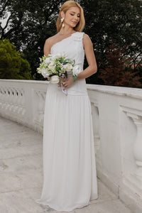 Vestido Romana Drapeado - Off White