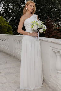 Vestido Romana Drapeado - Off White