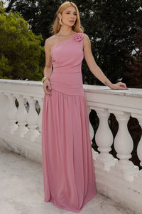 Vestido Romana Drapeado - Rosa