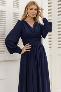 Vestido Elisabete Longo - Azul Marinho