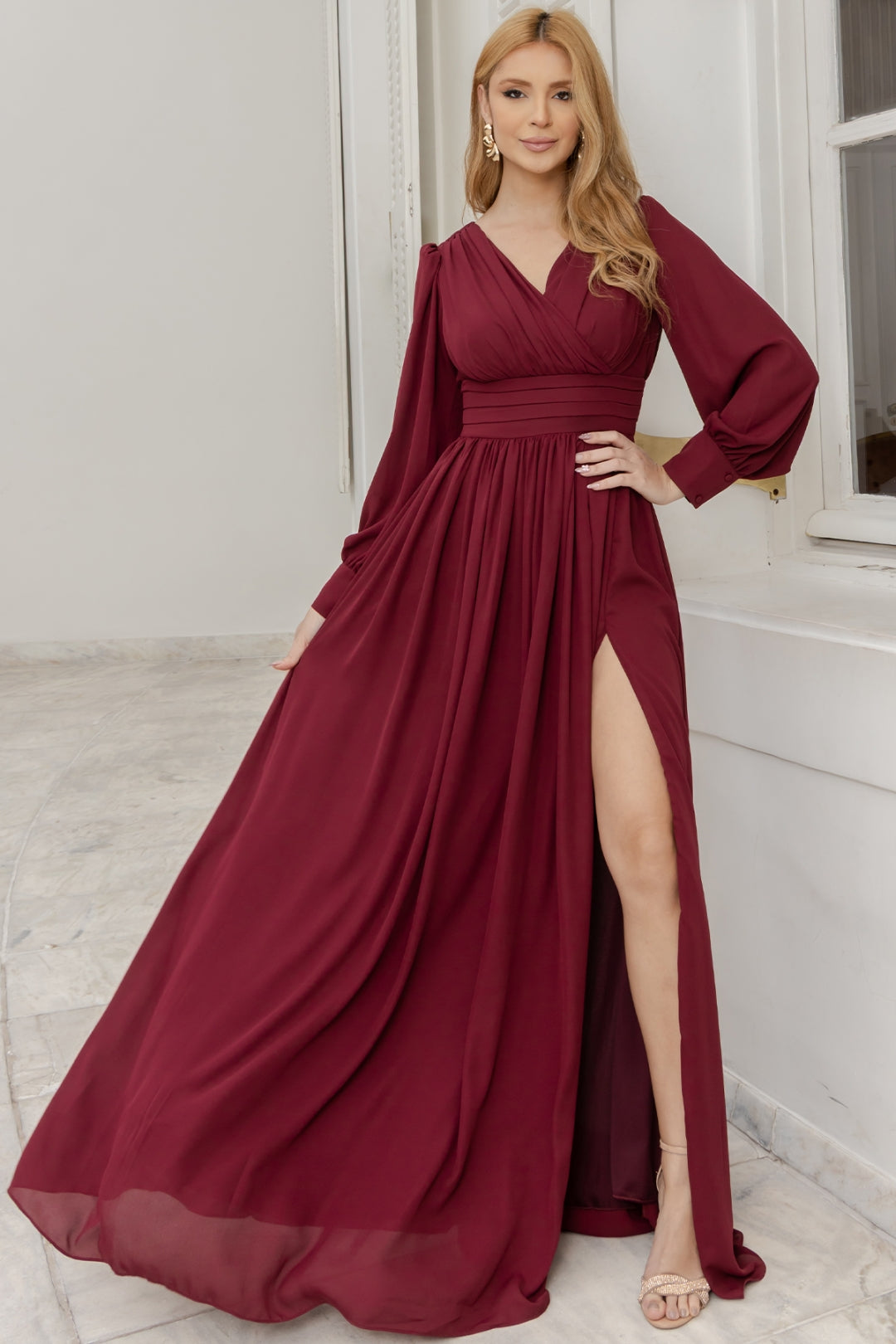 Vestido Elisabete - Vinho