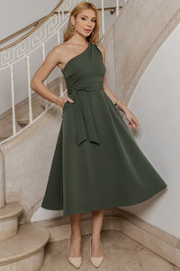 Vestido Maia Um Ombro Só - Verde