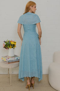 Vestido Natalia Laise Bordado - Azul