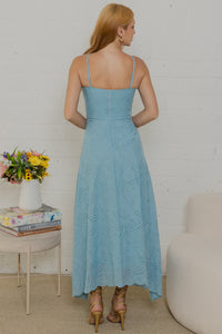 Vestido Natalia Laise Bordado - Azul