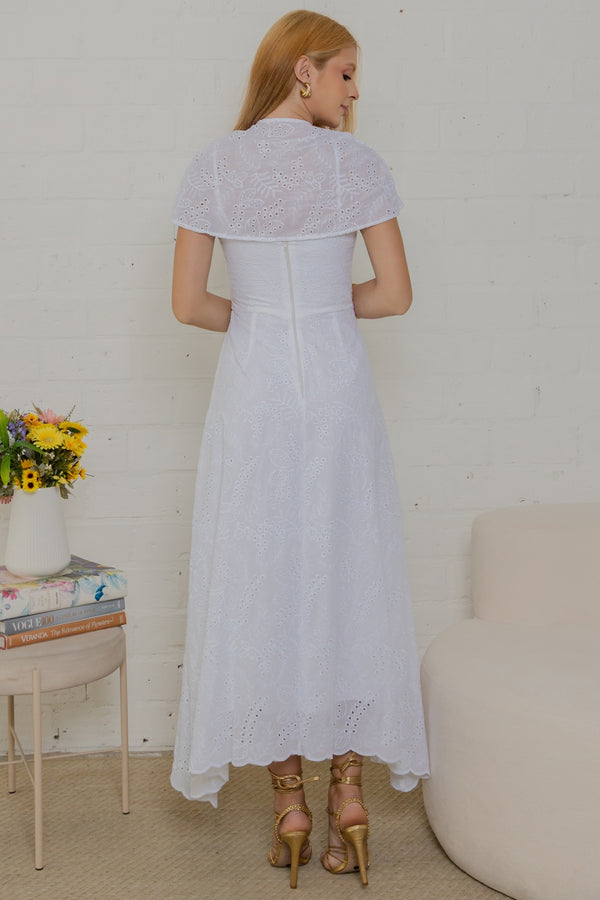 Vestido Natalia Laise Bordado - Off White