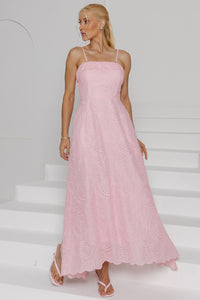 Vestido Natalia Laise Bordado - Rosa