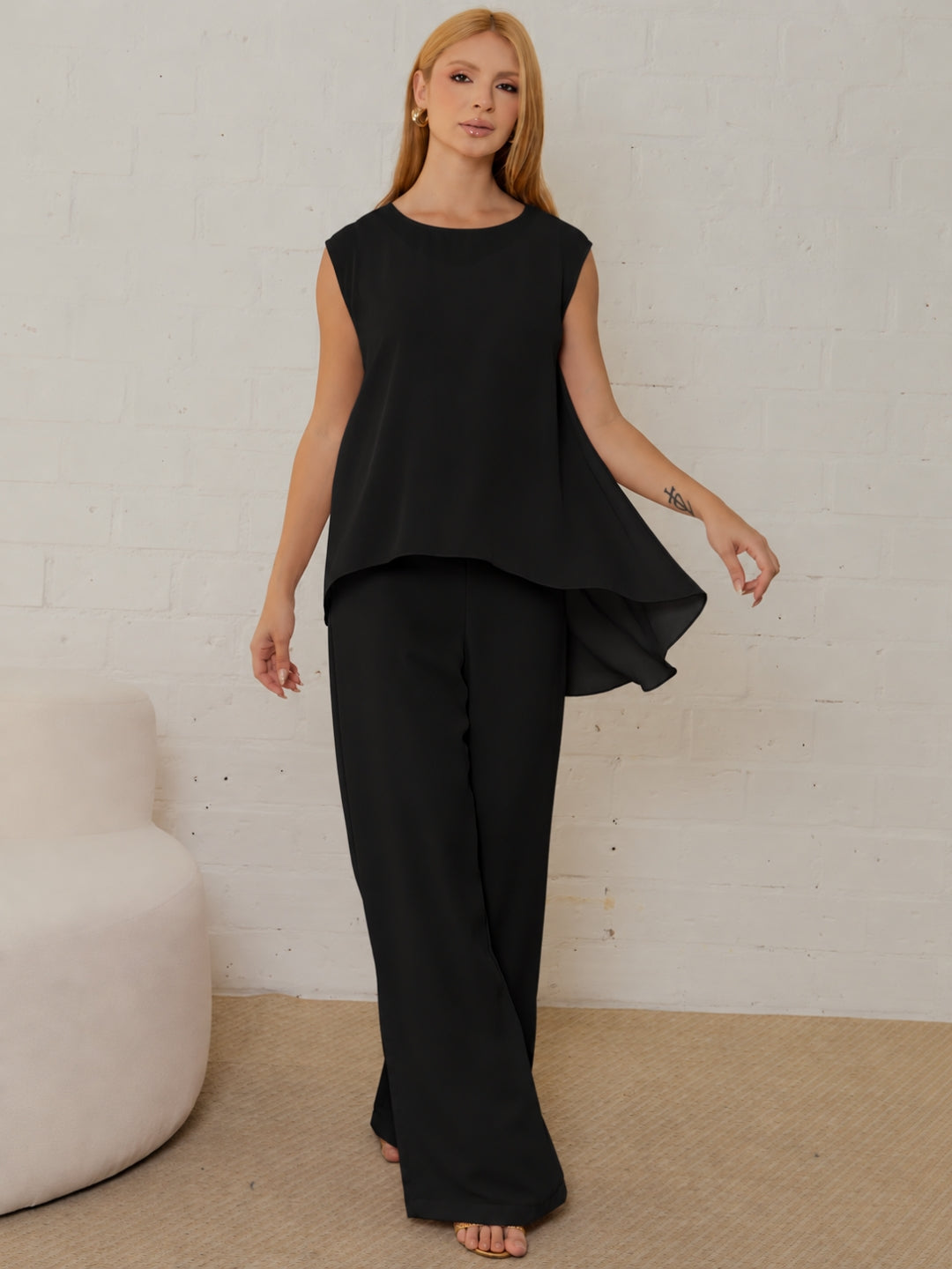 Conjunto Betina Calça e Blusa - Preto