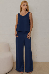 Conjunto Betina Calça e Blusa - Azul Marinho