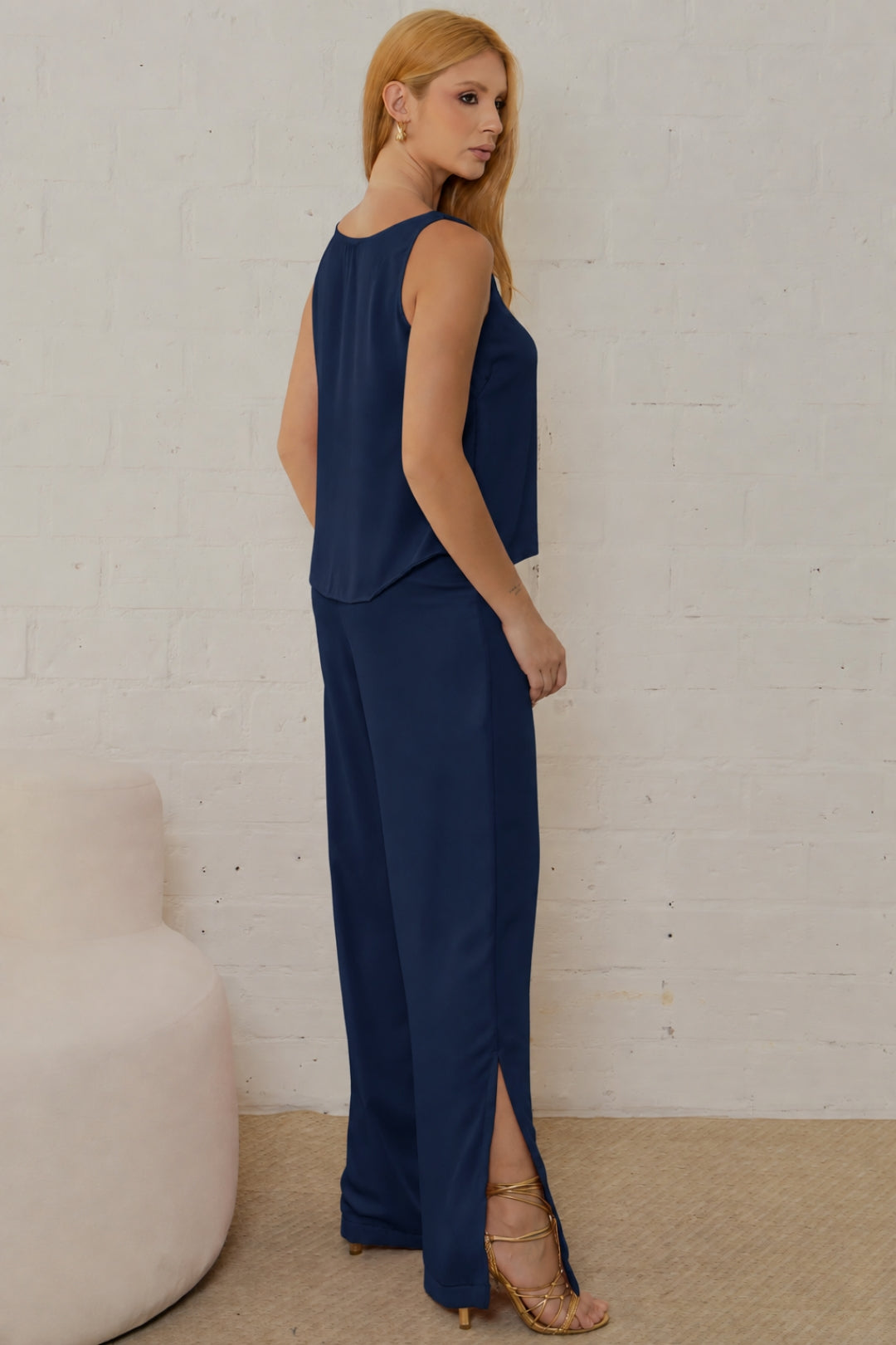 Conjunto Betina Calça e Blusa - Azul Marinho