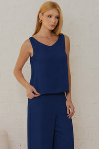 Conjunto Betina Calça e Blusa - Azul Marinho