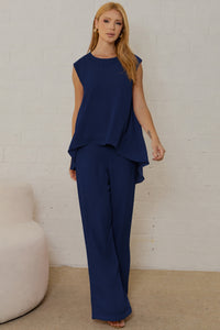 Conjunto Betina Calça e Blusa - Azul Marinho