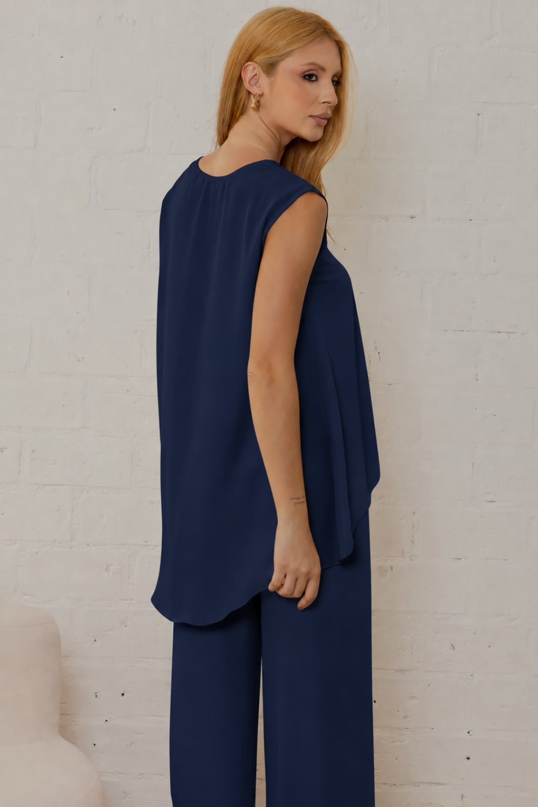 Conjunto Betina Calça e Blusa - Azul Marinho