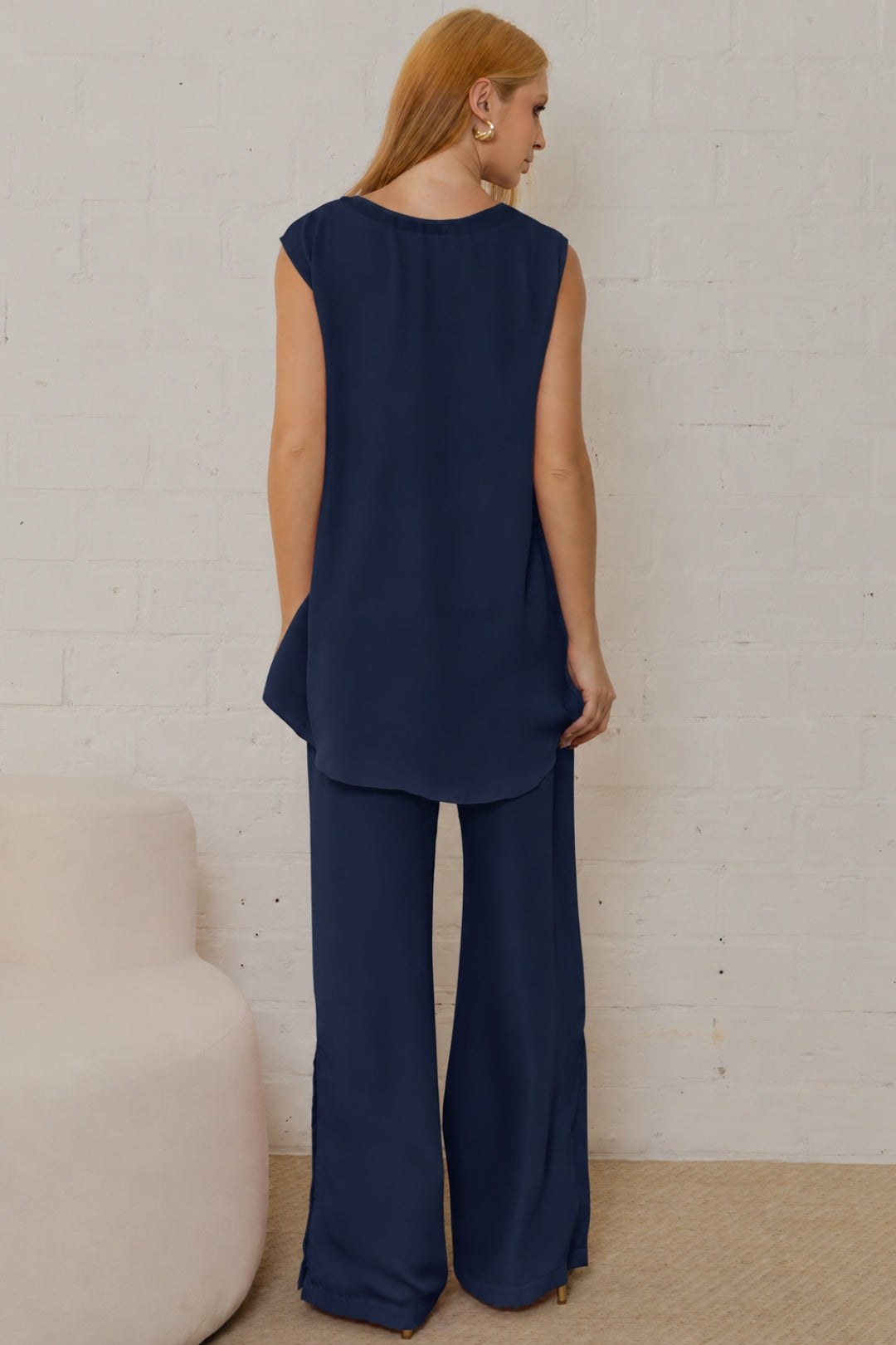 Conjunto Betina Calça e Blusa - Azul Marinho