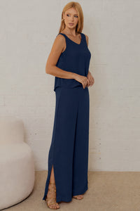 Conjunto Betina Calça e Blusa - Azul Marinho