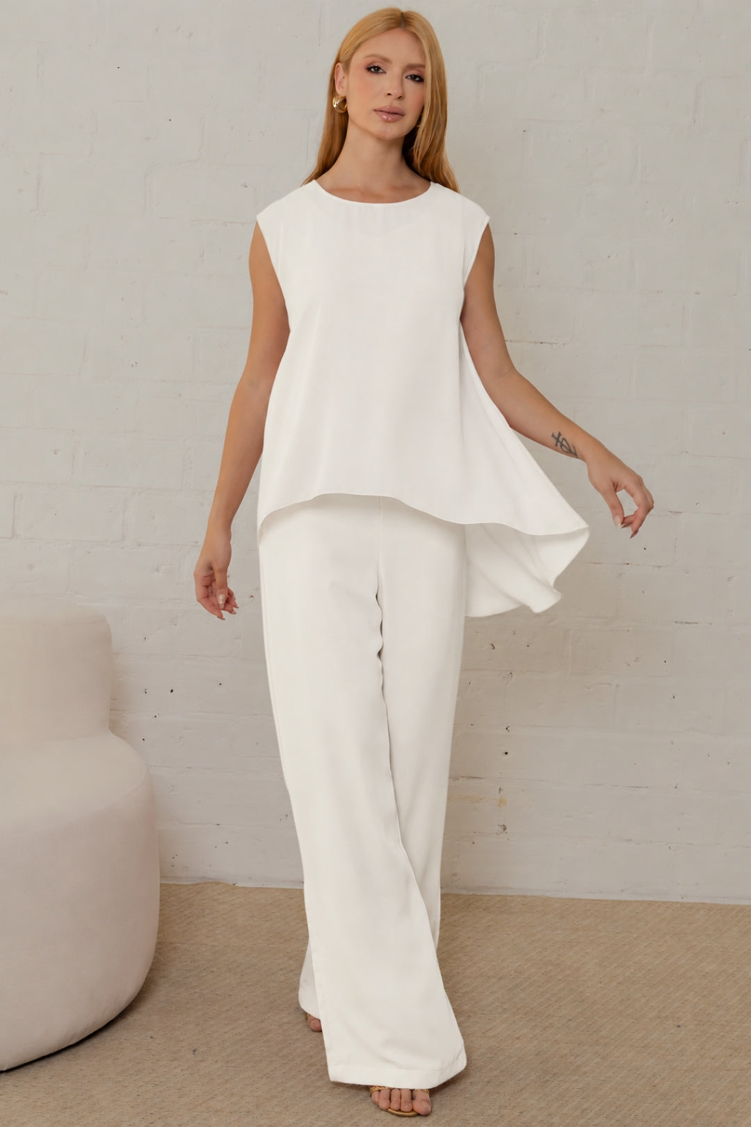 Conjunto Betina Calça e Blusa - Off White