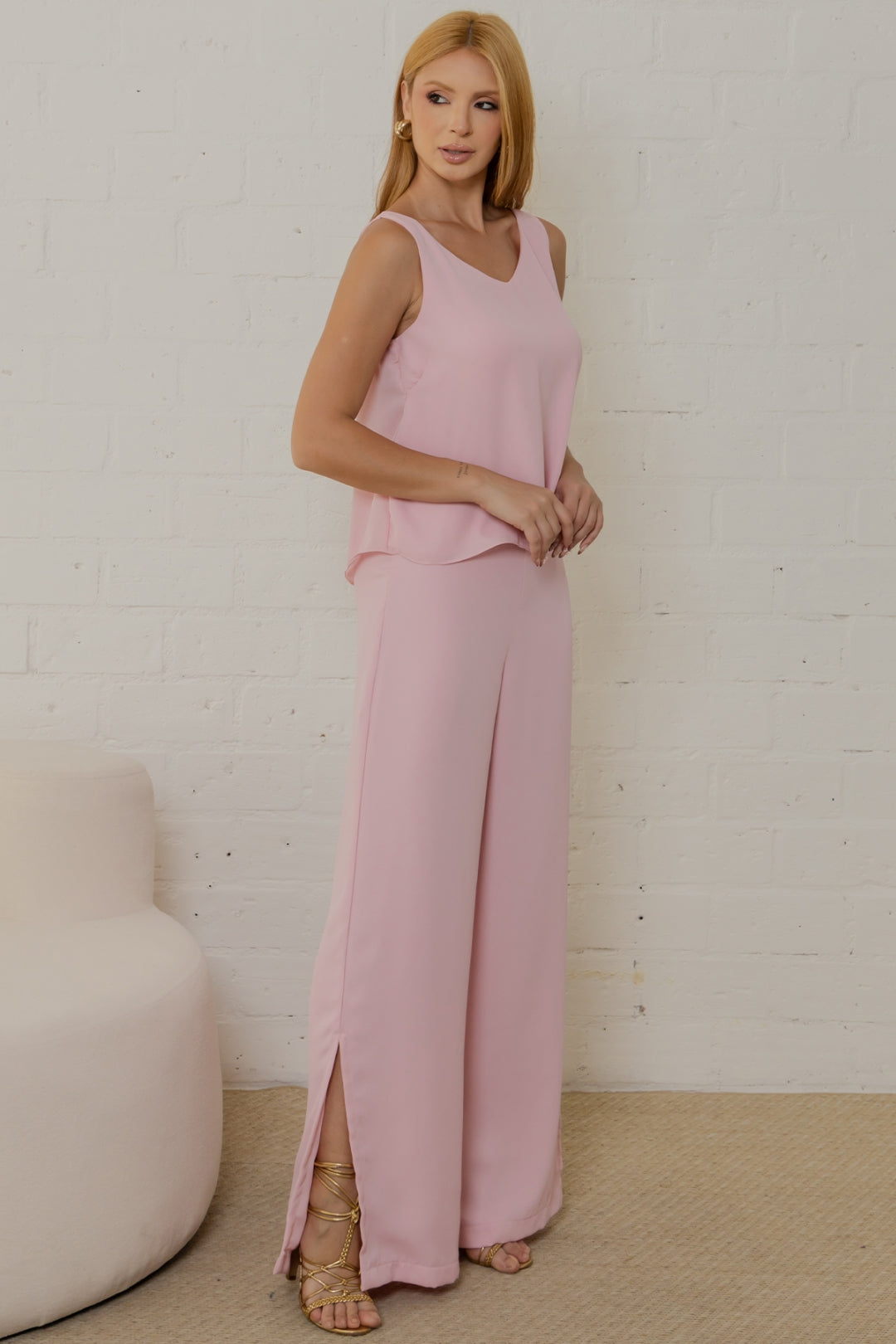Conjunto Betina Calça e Blusa - Rosa