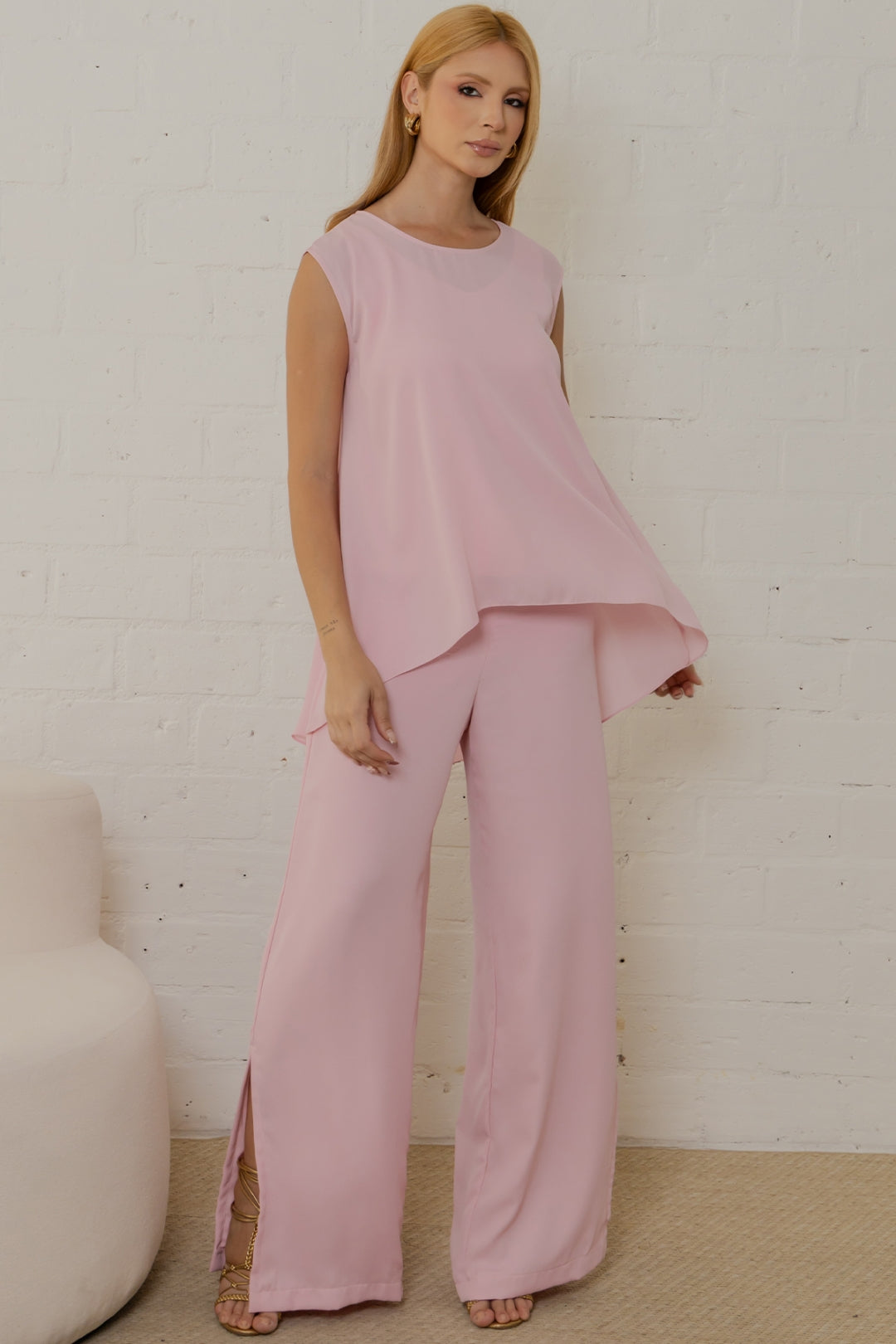 Conjunto Betina Calça e Blusa - Rosa