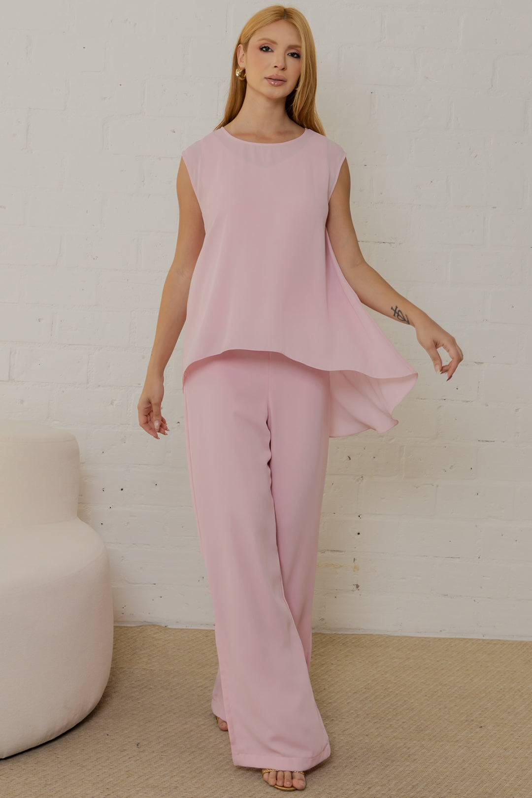 Conjunto Betina Calça e Blusa - Rosa