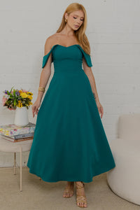 Vestido Ana Midi Ombro a Ombro - Verde