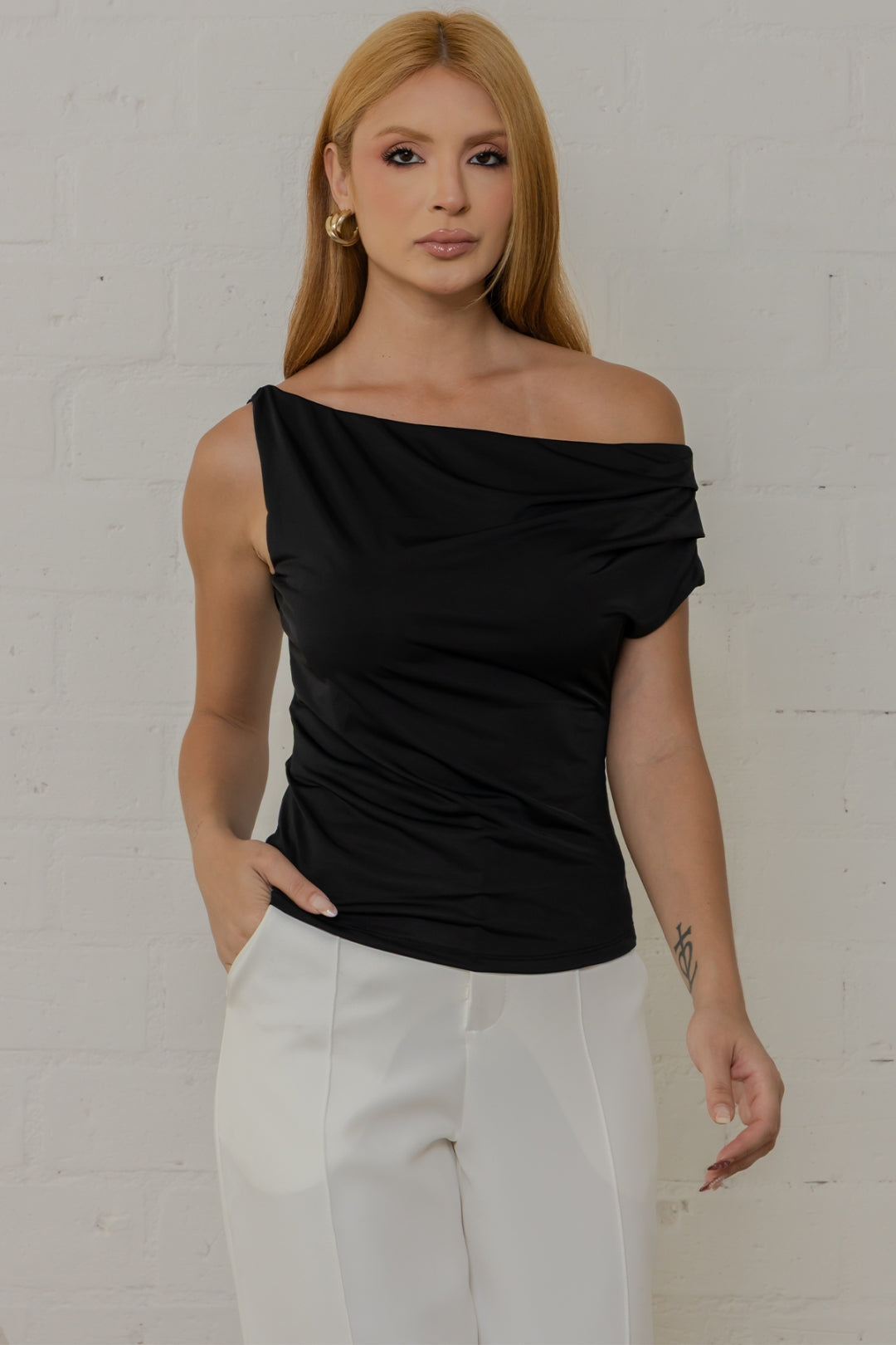 Blusa Ibiza com Pregas - Preto