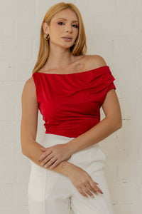 Blusa Ibiza com Pregas - Vermelho