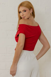 Blusa Ibiza com Pregas - Vermelho