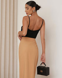 Blusa Miss Misses Regata Chiffon Com Alcinha - Preto