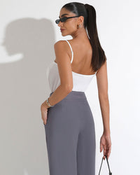 Blusa Miss Misses Regata Chiffon Com Alcinha - Branco