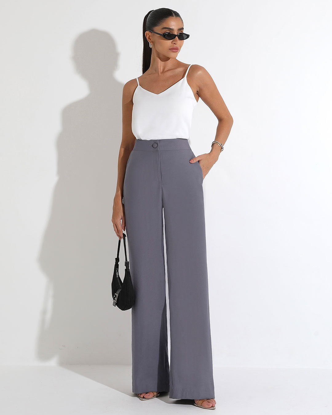 Blusa Miss Misses Regata Chiffon Com Alcinha - Branco