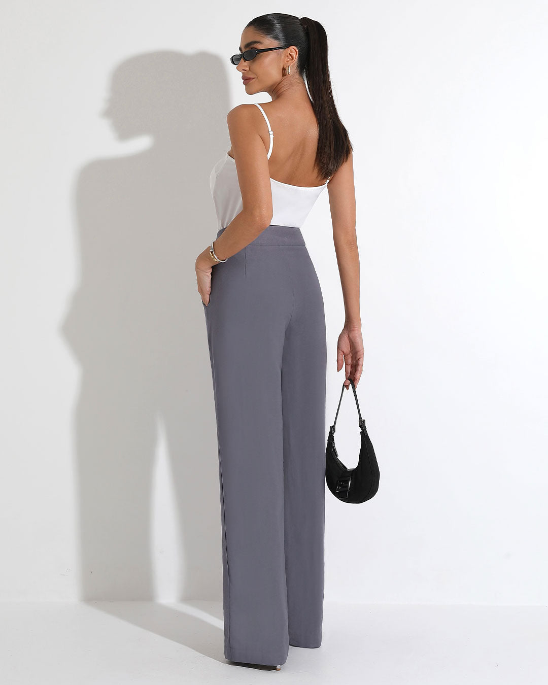 Blusa Miss Misses Regata Chiffon Com Alcinha - Branco