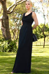 Vestido Manuela Longo Degage - Preto