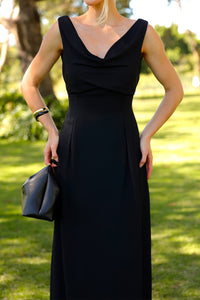 Vestido Manuela Longo Degage - Preto