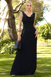 Vestido Manuela Longo Degage - Preto