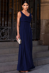 Vestido Manuela Longo Degage - Azul Marinho