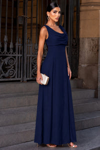 Vestido Manuela Longo Degage - Azul Marinho