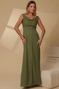 Vestido Manuela Longo Degage - Verde
