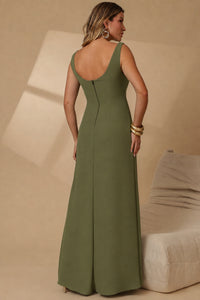 Vestido Manuela Longo Degage - Verde